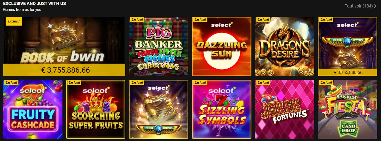 giochi da casinò popolari su Bwin